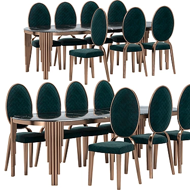 Zebranocasa Cratos Dining Set 3D model image 1 