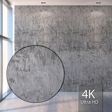 Seamless Gray Plaster Texture 3D model image 1 