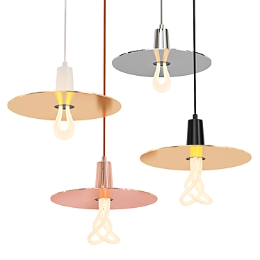 Sleek Drop Pendant Light 3D model image 1 