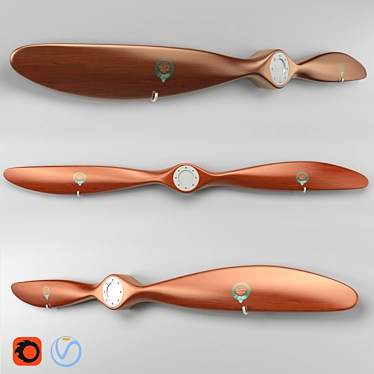 Vintage Bristol Scout Propeller 3D model image 1 