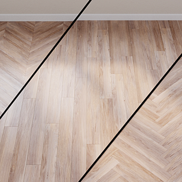 Vintage Hickory Laminate Flooring 3D model image 1 