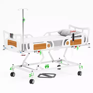 Advanced ICU Bed: Futuristic Rigged Hospital Equipment 3D model image 1 