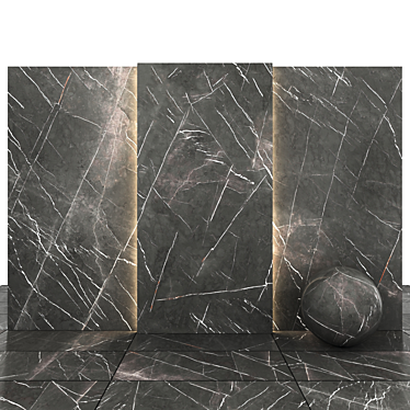 Gray Marble Tile Collection 3D model image 1 