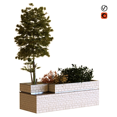 Evergreen Tree Box Set 3D model image 1 