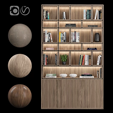 Modular Rack and Bookcase Set 3D model image 1 