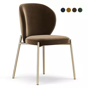 Elegant Elisa Wingback Chair 3D model image 1 