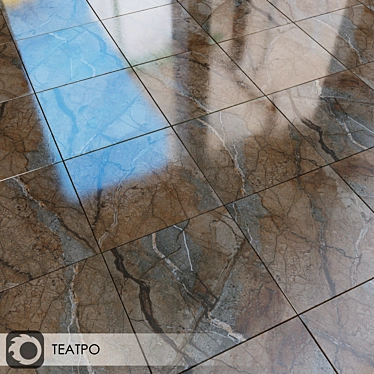 Teatro Lappato 50.2x50.2: Elegant Marble-Effect Floor Tiles 3D model image 1 