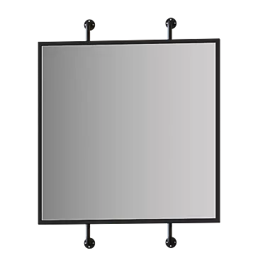 Industrial Pipe Wall Mirror 3D model image 1 