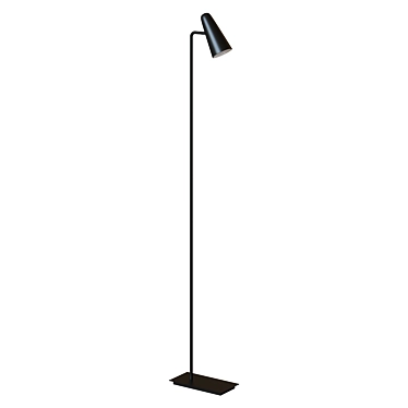 Elegant Floor Lamp in Black 3D model image 1 