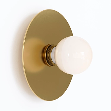 Arc Brass Wall Sconce: Bold Eye-level Statement 3D model image 1 