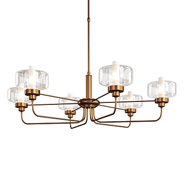 Elegant Nola Chandelier 3D model image 1 