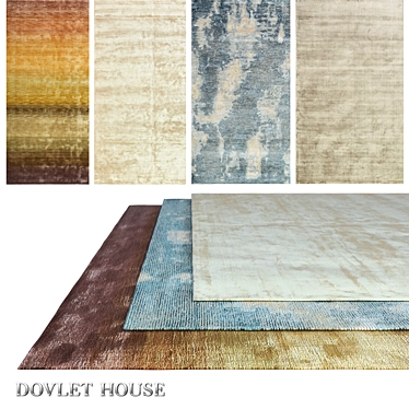 Elegant DOVLET HOUSE Silk Carpets 3D model image 1 