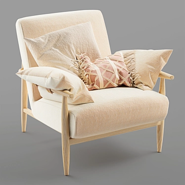 Anthropologie Kershaw Chair: Modern Comfort for Your Space 3D model image 1 