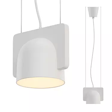 Title: Sleek Pendant Lamp "Train 3D model image 1 