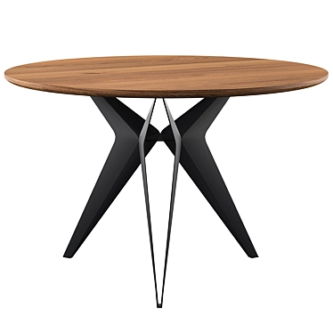 Eliza Grand Dining Table: Elegant Design, MDF Top, Steel Legs 3D model image 1 