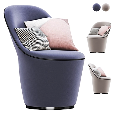 Elegant Eddy Accent Chair: Contemporary Style Statement 3D model image 1 