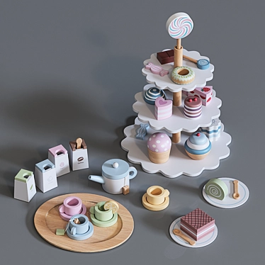 Tea Party Toy Set 3D model image 1 