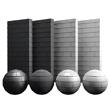 Brick Slate Tile: Versatile and Realistic 3D model image 1 