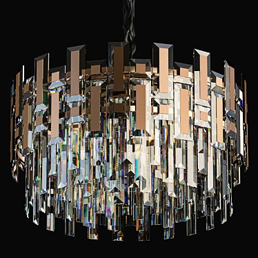 Elegant Crystal Pendant Chandelier 3D model image 1 