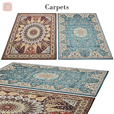 Polys: 3,888 Vets: 4,004 - Elegant Modern Rug 3D model image 1 