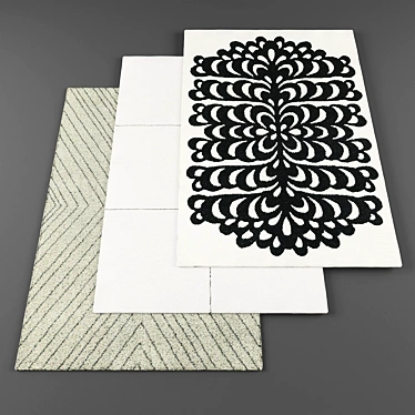 Modern Rug Set: High-Resolution Textures (4 pcs) 3D model image 1 