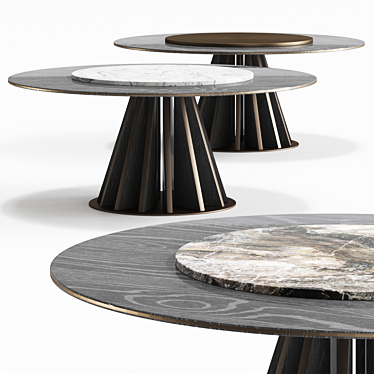 Elegant Dragonfly Dining Table 3D model image 1 