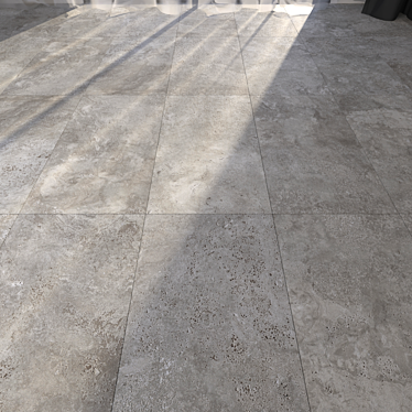 Navona Gray Cross Floor Tile 3D model image 1 