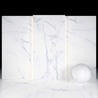 Borghini White Marble Texture Bundle 3D model image 1 