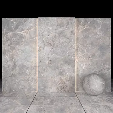 Elegant Gray Marble Texture 3D model image 1 