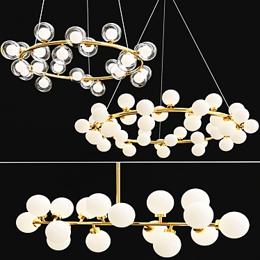 Ethereal Mimosa Chandelier Collection 3D model image 1 