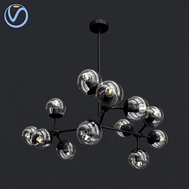 Sleek Bolla Pendant Light 3D model image 1 