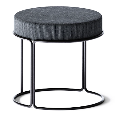 Paradiso Low Stool: Sleek and Stylish 3D model image 1 