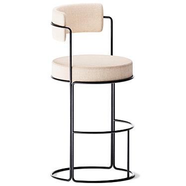 Elegant and Stylish Bar Stool 3D model image 1 