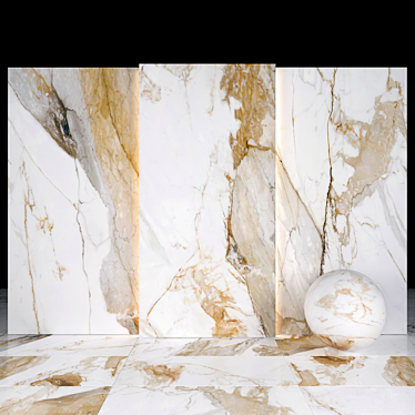 Kiruna White Marble Slabs & Tiles 3D model image 1 