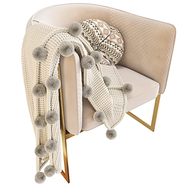 Kershner Armchair: Comfort and Elegance Combined 3D model image 1 