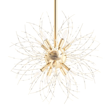 Elegant Chiffon Small Chandelier 3D model image 1 