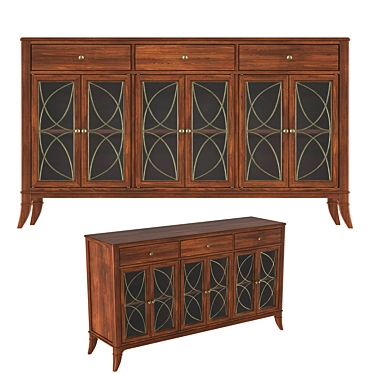 Elegant Hooker Furniture Sideboard 3D model image 1 