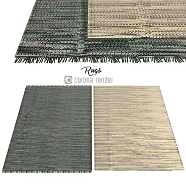 Luxury Silk Carpets in Various Designs 3D model image 1 