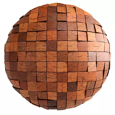 Natural Wood Wall Decor Material 3D model image 1 