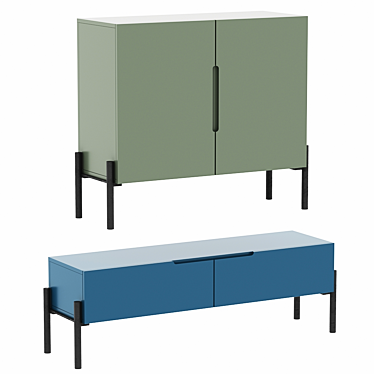 Hideaway Set: Sideboard & Chest of Drawers 3D model image 1 