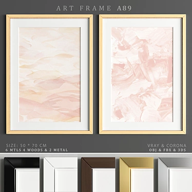 Versatile Art Frame Set - A89 3D model image 1 