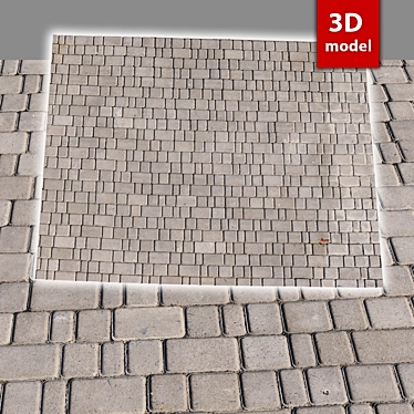 High-Quality 8K Paving Stone 3D model image 1 