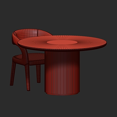 Contemporary Dining Set 97 3D model image 1 