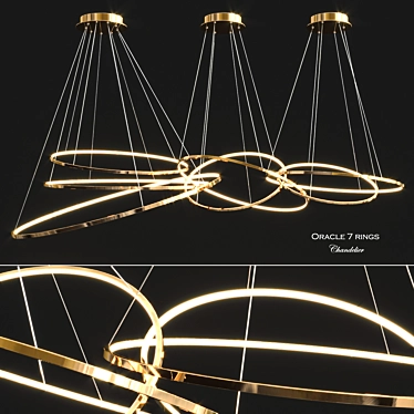 Oracle 7 Rings Pendant Light 3D model image 1 