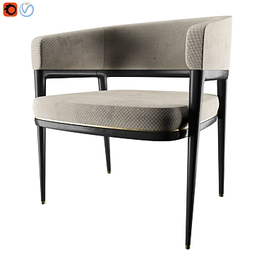 Elegant Oak Dining Chair-MARK 3D model image 1 
