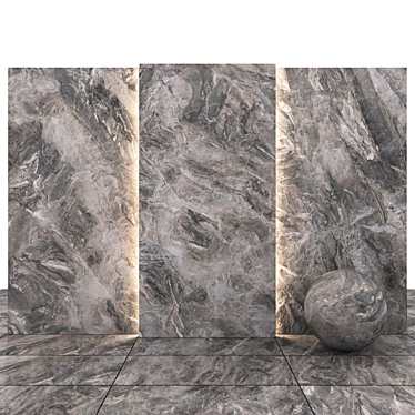 Orobico Gray Marble: 6 Texture Slab & Tile Bundle 3D model image 1 