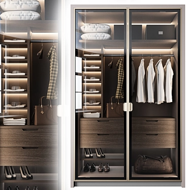 Title: Modern Wardrobe with Spacious Design 3D model image 1 