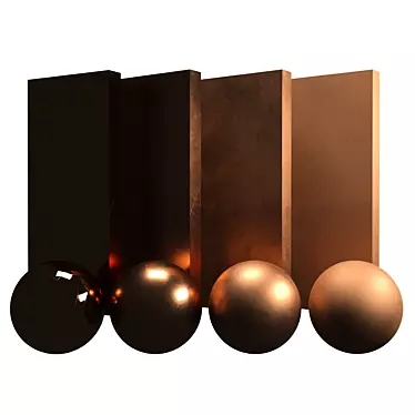 Copper Shine: Polished Metal Texture 3D model image 1 