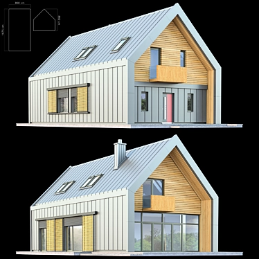 Max 2012: EX 15 II Reco House 3D model image 1 