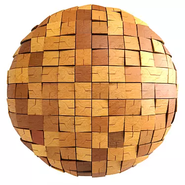 Procedural Wooden Wall Decor 3D model image 1 